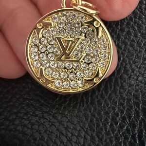 Louis Vuitton Gold Colored Sparkling Zipper Pull